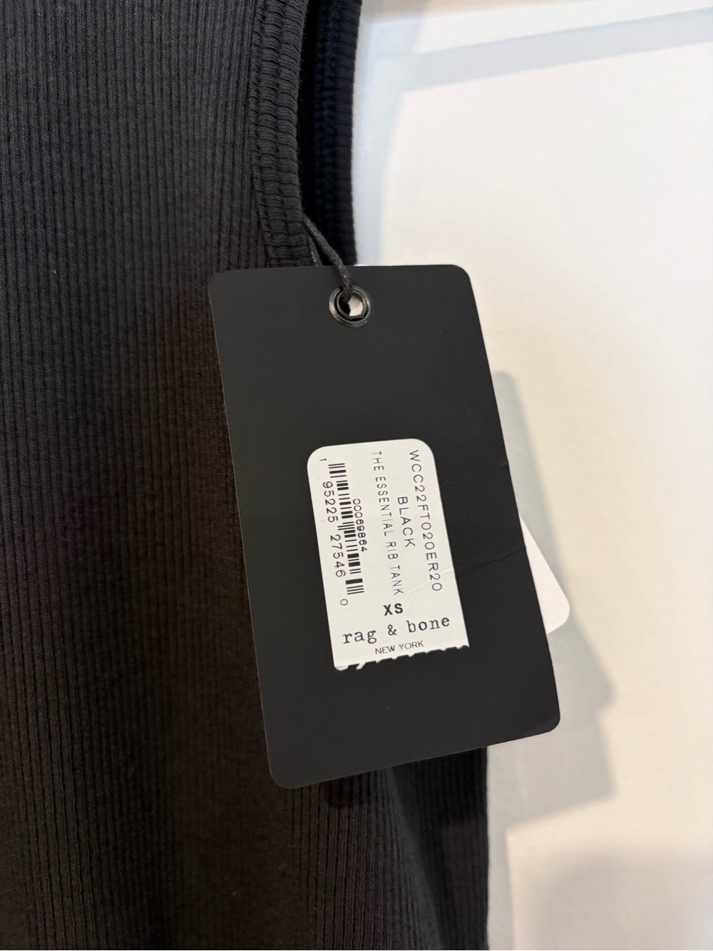 rag & bone Black Ribbed Tank Top - Picture 2 of 3
